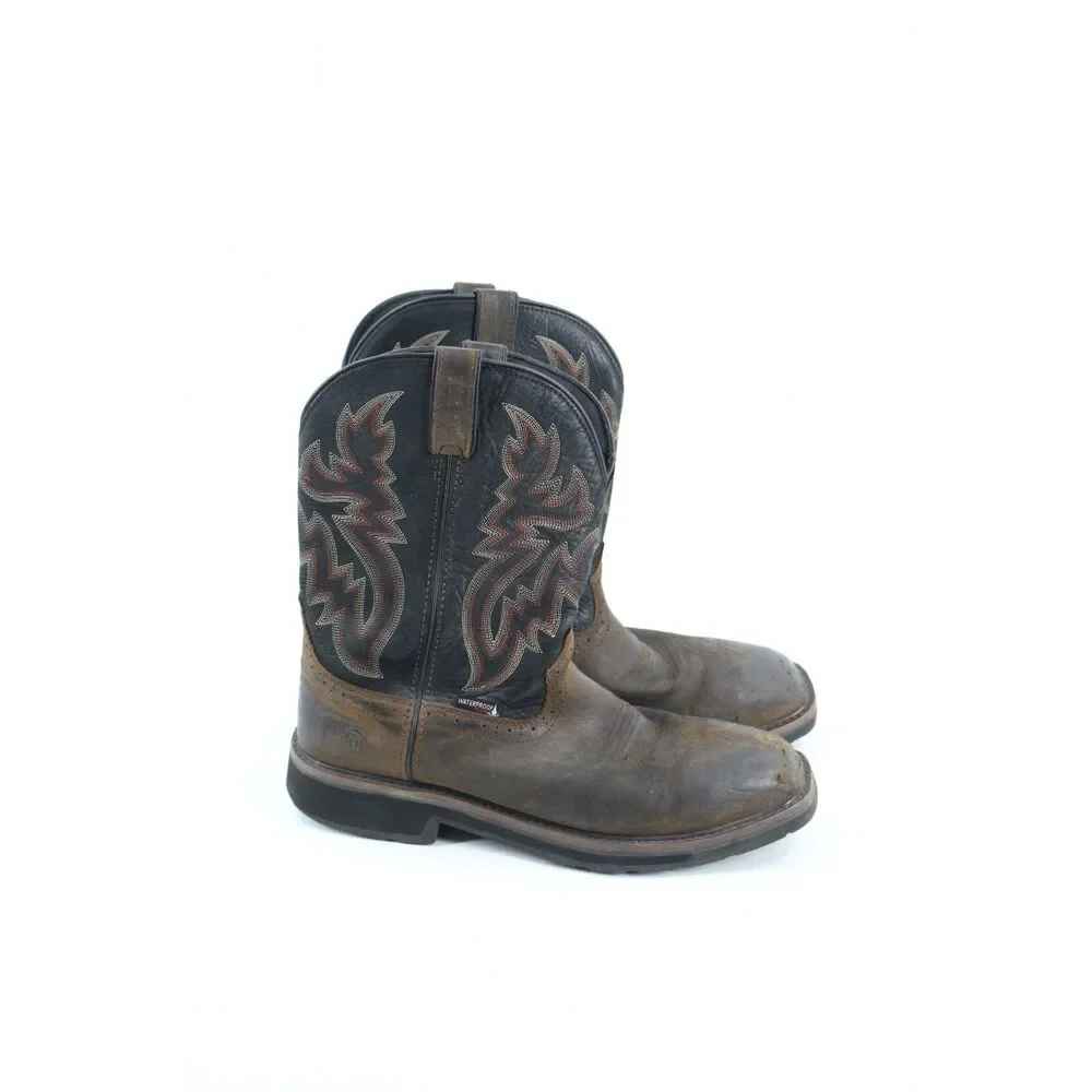 Wolverine Mens Rancher Waterprooft Wellington Work Boot Leather Steel Toe 11.5EW